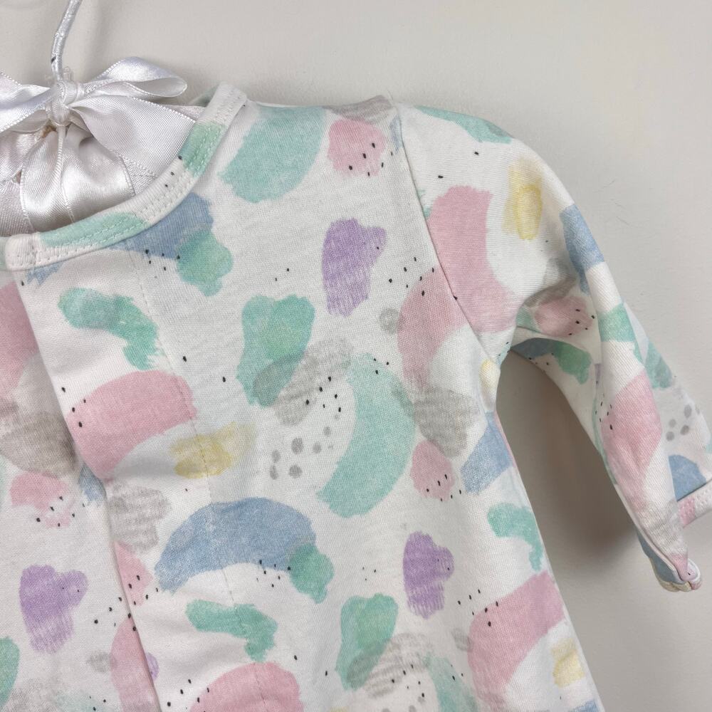 Magnetic Me Pastel Paint Splatter Organic Cotton Footie 3-6 Months - Picture 2 of 8